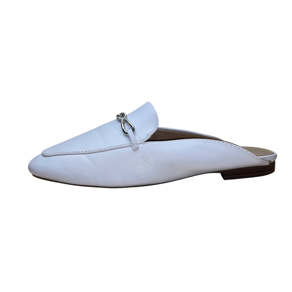 Naturalizer Women’s White Man-Made Slip-On Loafers Kayden Mule Size 7.5W