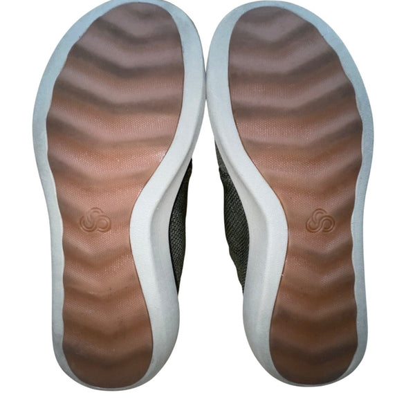 Collection By Clarks Men’s Green Knit Cushion Soft Lace-Up Sneakers Size 8