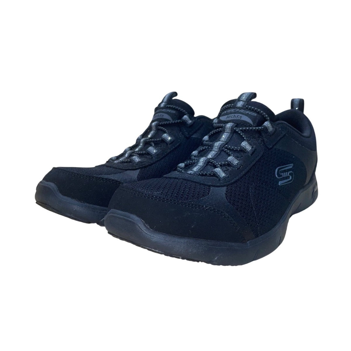 Skechers Women’s Black Arch Fit Slip-On Machine Washable Sneakers Size 7.5