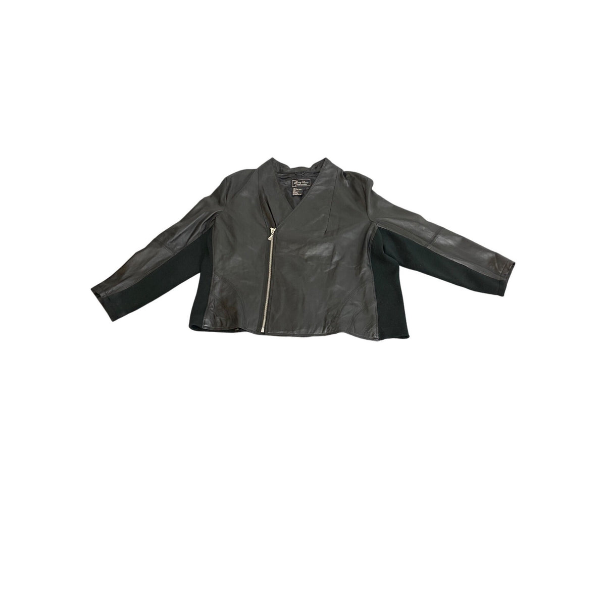 Jerry Lewis Womens Black Leather Jacket Size 3x NWT