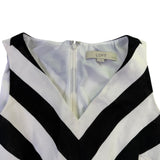 Ann Taylor Loft Womens Black & White Chevron Stripe Fit & Flare Dress Size 6P
