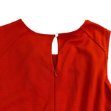 Ann Taylor Womens Red Polyester & Spandex Sleeveless Sheath Midi Dress Size 10