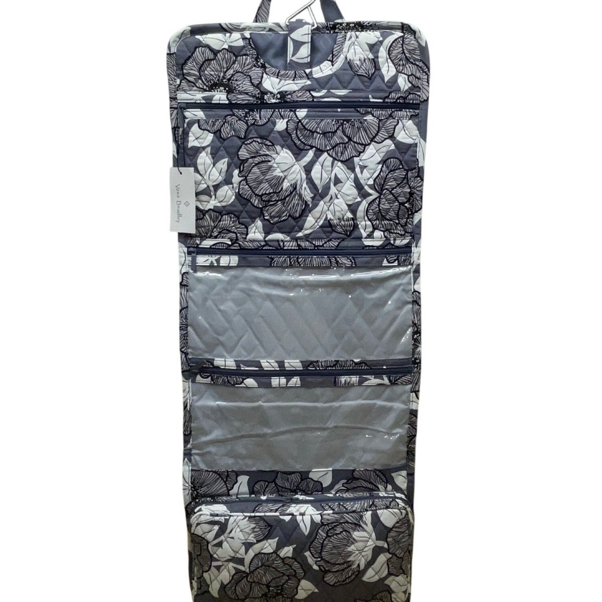 Vera Bradley Women’s Gray Quilted Floral Foldable Hanging Travel Organizer