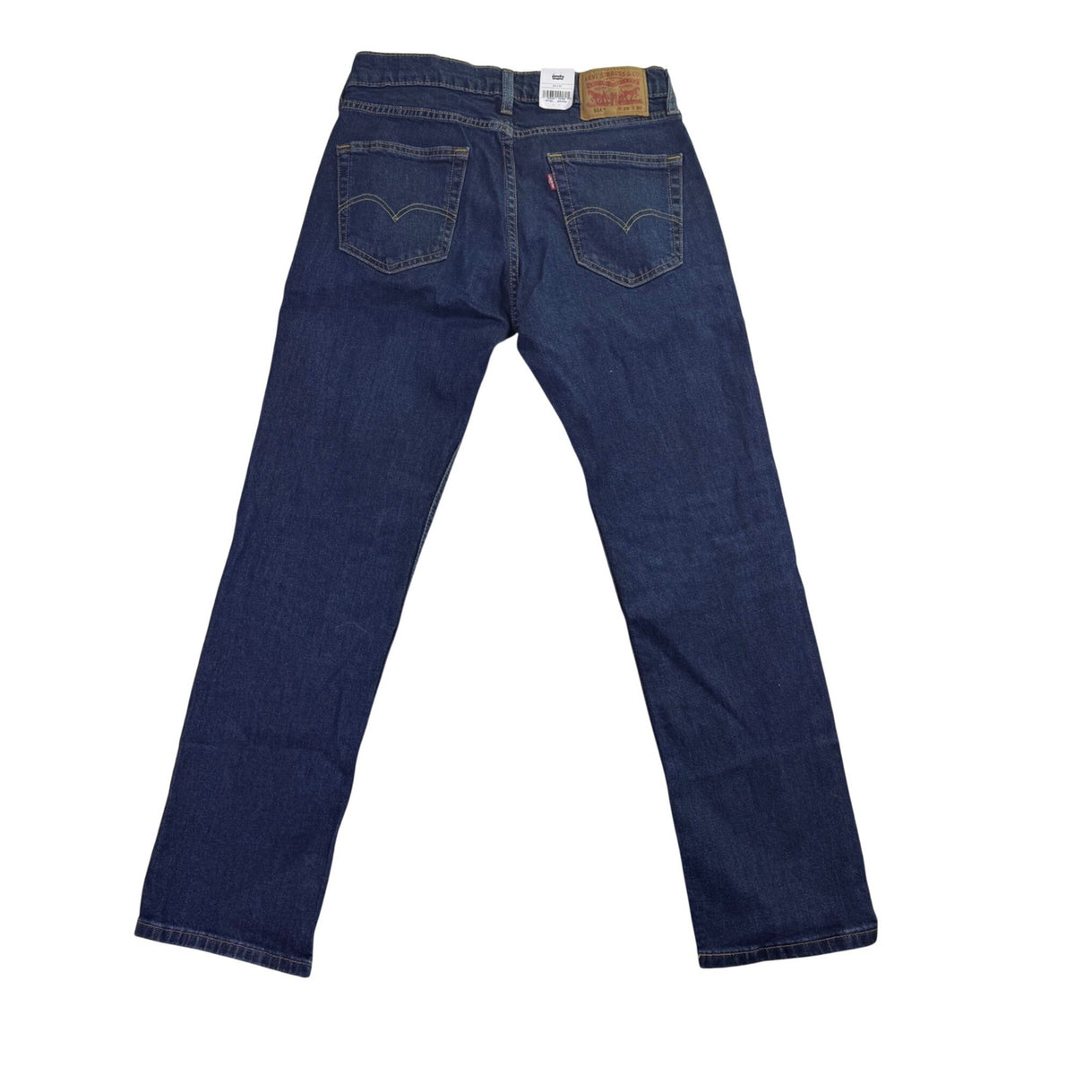 Levis Mens Dark Indigo Denim Stretch Straight Jeans 514 Flex Eco Size 29x30