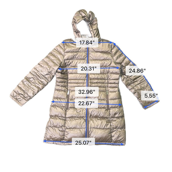 Andrew Marc Women Champagne Lightweight Packable Down Jacket Size XL