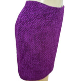 Dana Buchman Womens Purple Boucle Skirt Suit Set Size 10/12