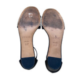 Vince Womens Black Lizard-Embossed Leather Ankle Strap Raine City Sandals Sz 10M