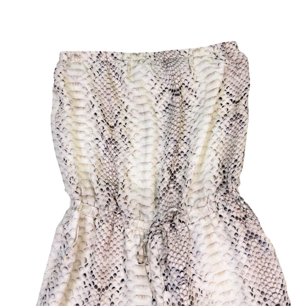 Haute Hippie Womens Beige & Black Snake Print  Jumpsuit Size M