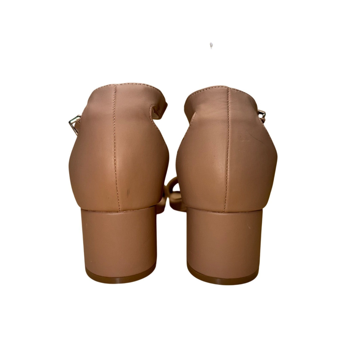 Torrid Women’s Nude Double Strap Buckle Closure Block Heel Sandals Size 9W