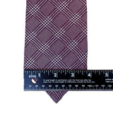 BERT PULITZER Mens Purple Plaid All Silk Tie Made In U.S.A Stylish Pattern