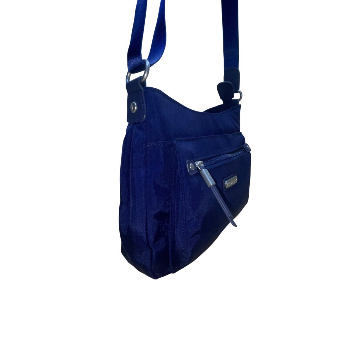 Baggallini Women’s Blue Nylon Adjustable Strap Multiple Pockets Crossbody Bag
