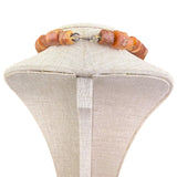 Rustic Natural Stone Bead Necklace Chunky Red/Brown Handcrafted Vintage Style