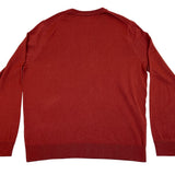 Nordstrom Mens Burgundy Russet 100% Merino Wool Crewneck Sweater Size XL - New