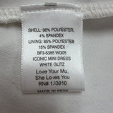Show Me Your Mumu Womens White Mesh Iconic Long Sleeve Mini Dress Size L