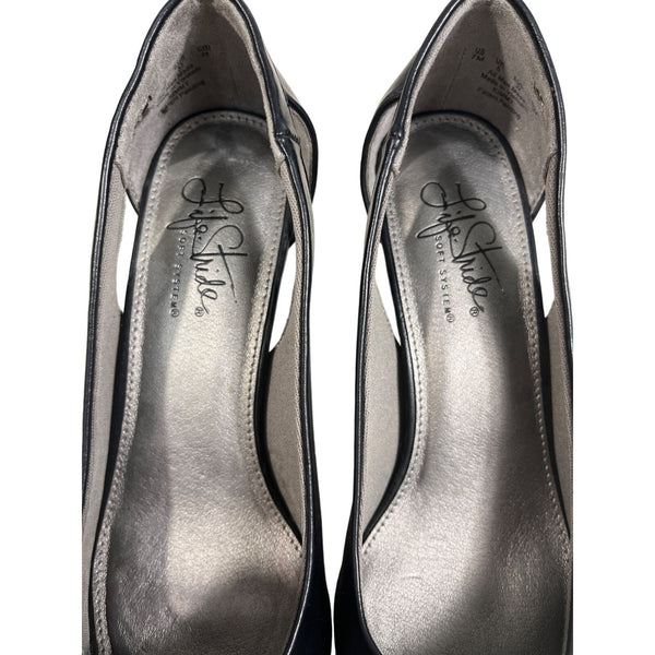 Life Stride Women’s Black 3in Heel Pumps Slip On Sz 7M - NWOB