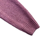 Karen Scott Women’s Pink Cable Knit Sweater Pearl Button Mock Neck Size L
