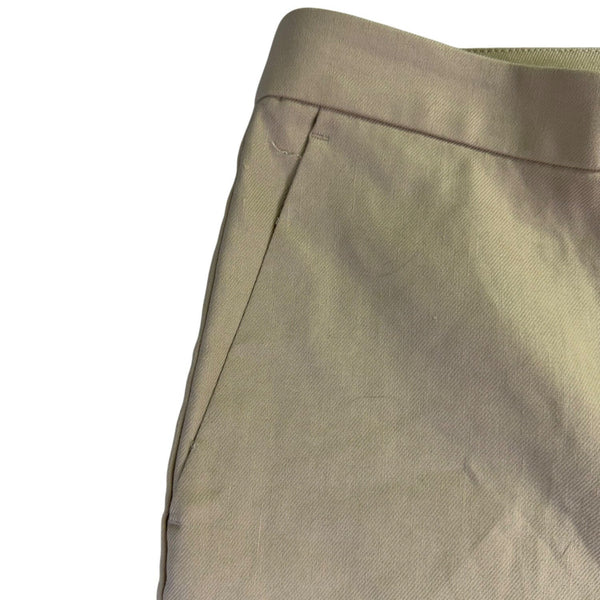 Ann Taylor Womens Beige Linen Blend Flare Dress Pants Size 10P