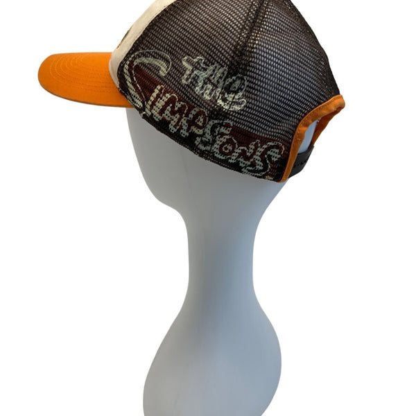 The Simpsons Old School Homer Brown Bio Domes Baseball Cap Hat Sz Kids