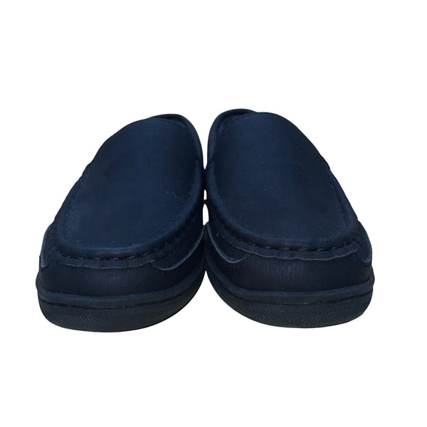 MySlippers Women’s Black Grain Leather Slipper Moccasins Size 6