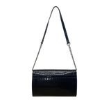 Nine West Women’s Black Patent Leather With Shoulder Chain Strap Clutch