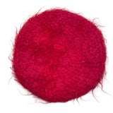 Mary Schaeffer Original Womens Red Mohair Beret Hat Soft Fluffy Knit Winter