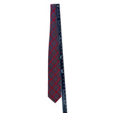 Posh Mens Red P Plaid Necktie Formal Accessories Slim Width 57 Inches Long