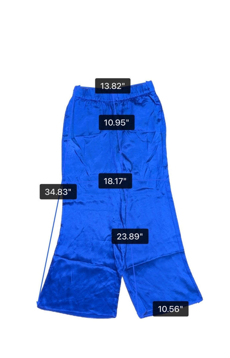 J.Crew Womens Blue Satin Jumpsuit With Halter Neck & Wide-Leg Pants Size S