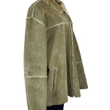 Leather Limited Women's Tan Long Sleeve Zip Up Leather Coat Sz XL