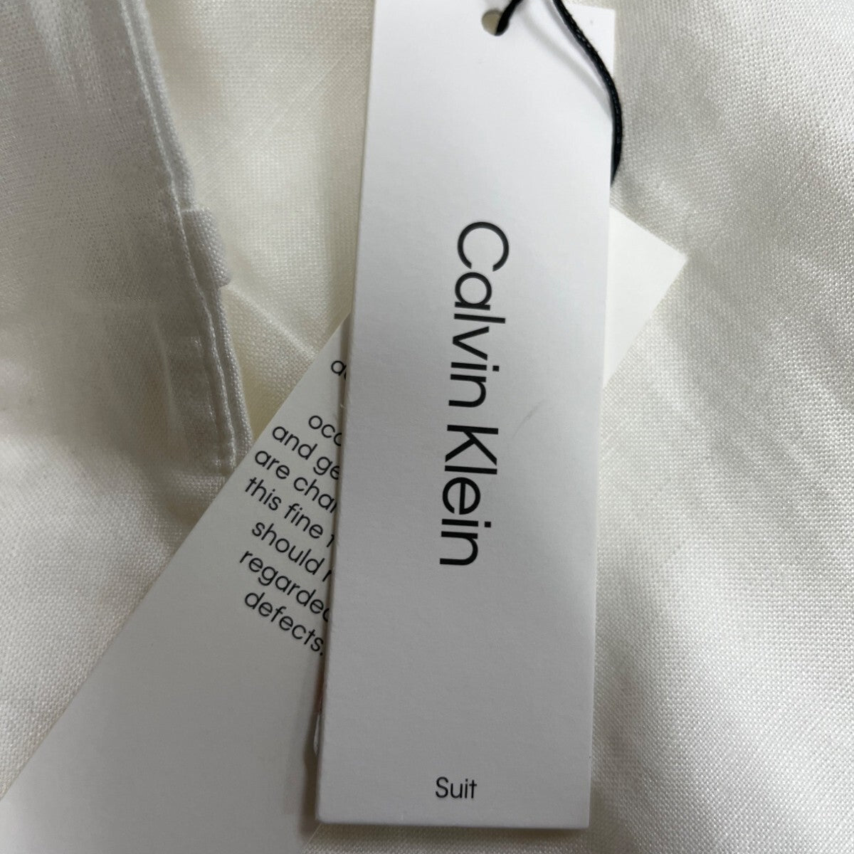 Calvin Klein Womens High-Rise White Trousers With Straight Fit Size 6 - New