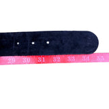 Express Womens Black Leather Belt Gold Jeweled Buckle Sz M