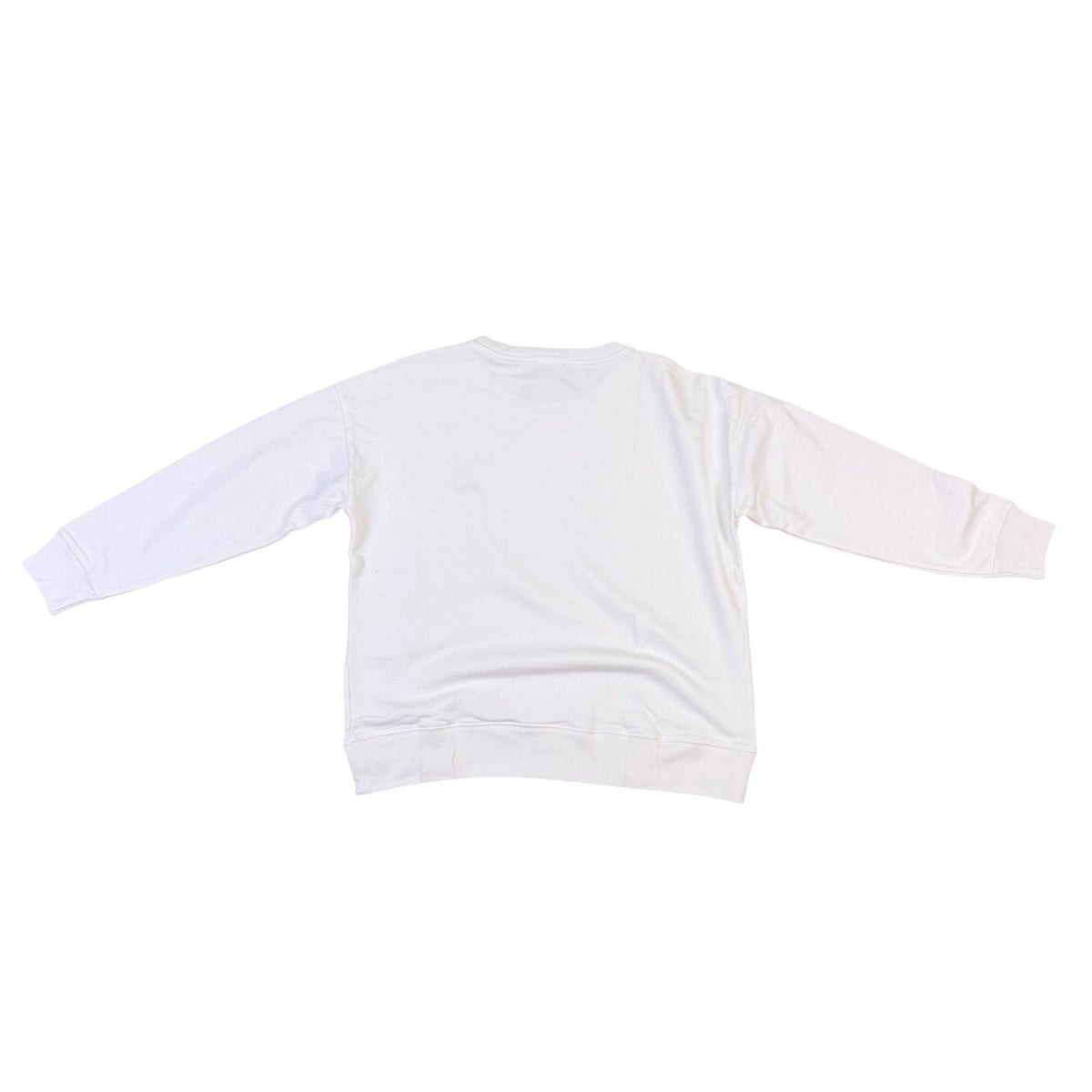 J.Crew Womens White Cotton Crewneck Pullover Sweatshirt Size XS