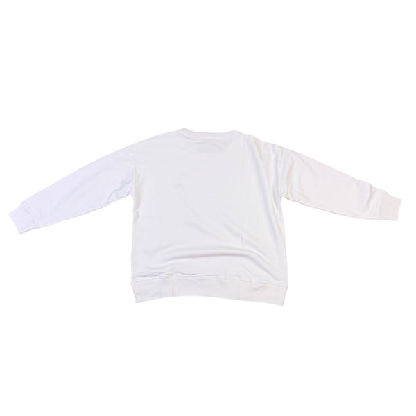 J.Crew Womens White Cotton Crewneck Pullover Sweatshirt Size XS