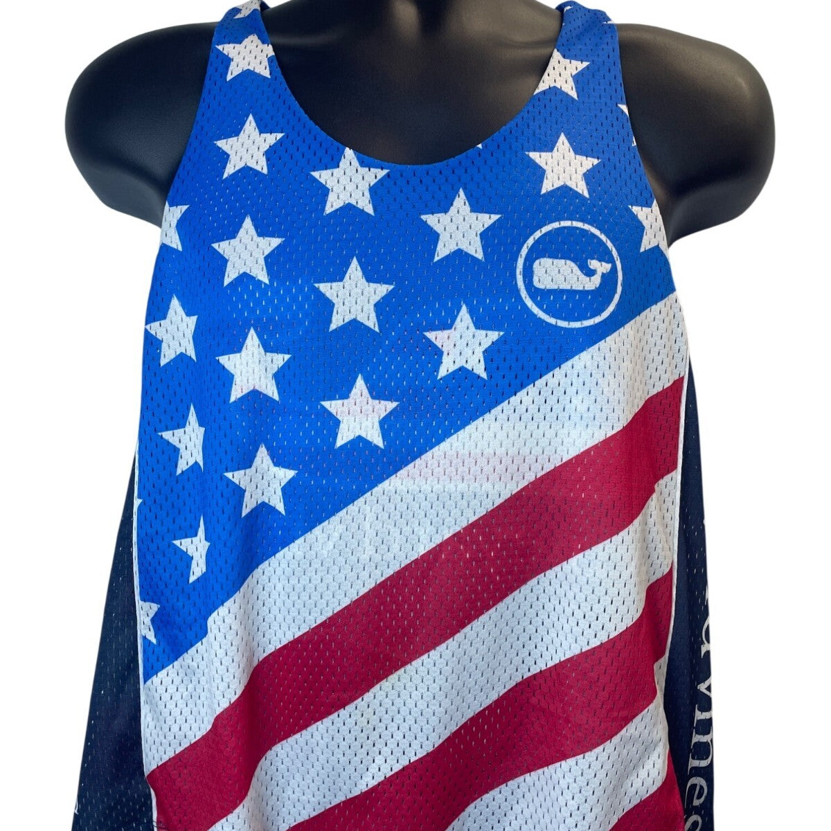 Vineyard Vines Men’s Patriotic Mesh Tank Top With American Flag Sz XS