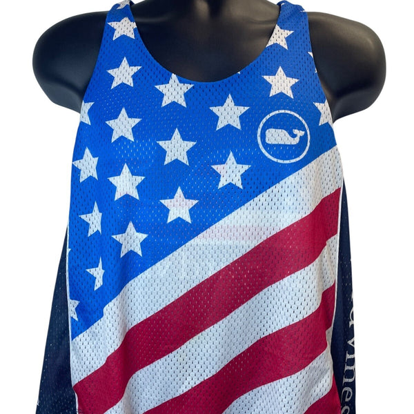 Vineyard Vines Men’s Patriotic Mesh Tank Top With American Flag Sz XS