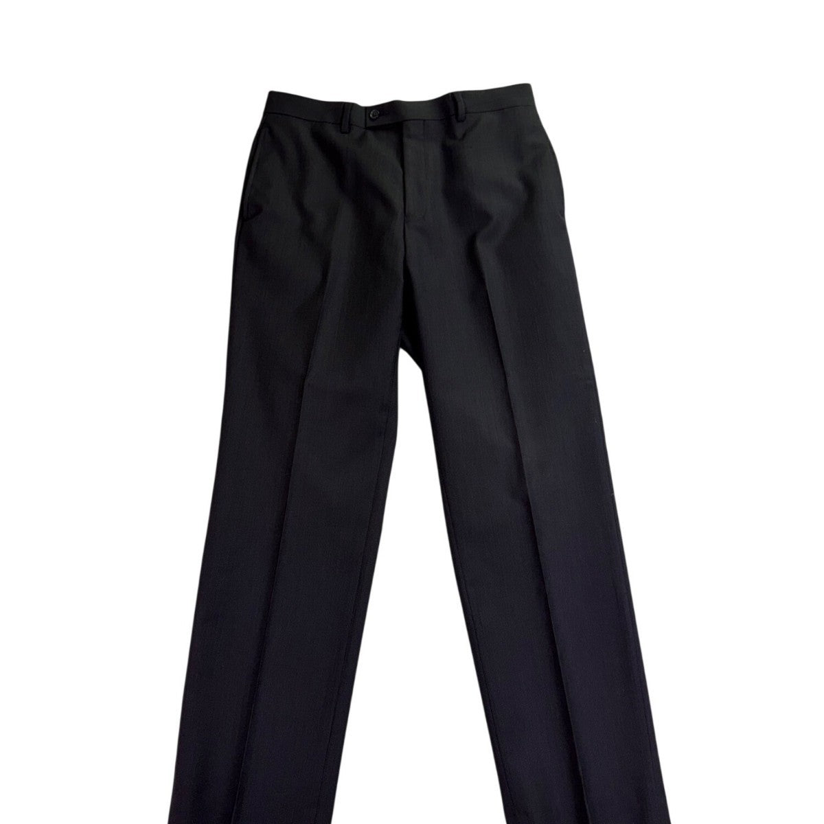 Mens Black Two-Piece Suit Dress Jacket & Pants Slim Fit Size 36