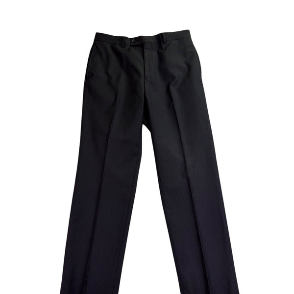 Mens Black Two-Piece Suit Dress Jacket & Pants Slim Fit Size 36