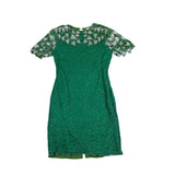 Royal Feelings Womens Green Silk Beaded Embellished Dress Rayon Lining Size M