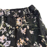 American Eagle Womens Black Floral Cotton & Linen Tiered Mini Skirt Size S