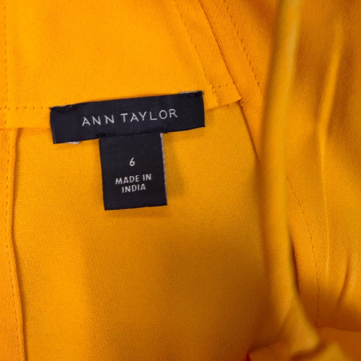 Ann Taylor Womens Yellow Sleeveless Halter Midi Dress Summer Look Size 6