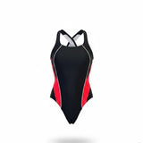 Speedo Womens Black & Red Polyester Spandex Pro LT One-Piece Swimsuit Size 6/32