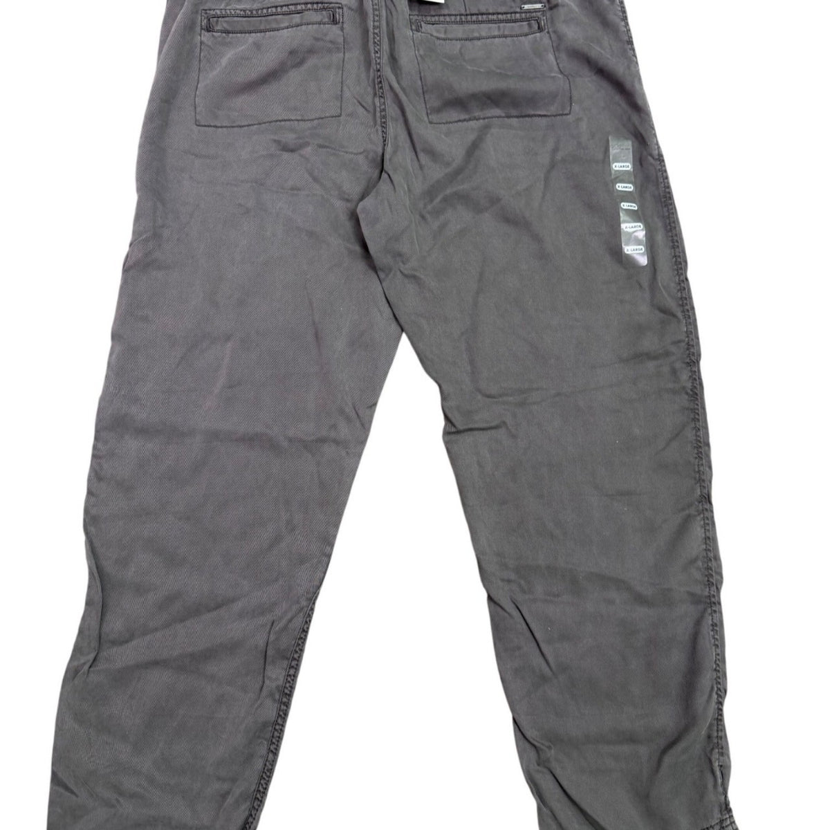 Calvin Klein Womens Gray Stretch Relaxed Fit Pants With Elastic Waist Size XL