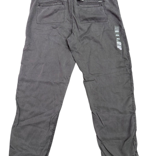 Calvin Klein Womens Gray Stretch Relaxed Fit Pants With Elastic Waist Size XL