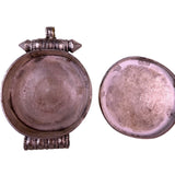 Tibetan Sterling Silver 925 Pendant Filigree Prayer Box Turquoise Coral Inlay