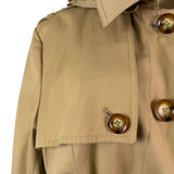 Michael Kors Womens Tan Cotton Blend Belted Trench Coat With Hood Size XL