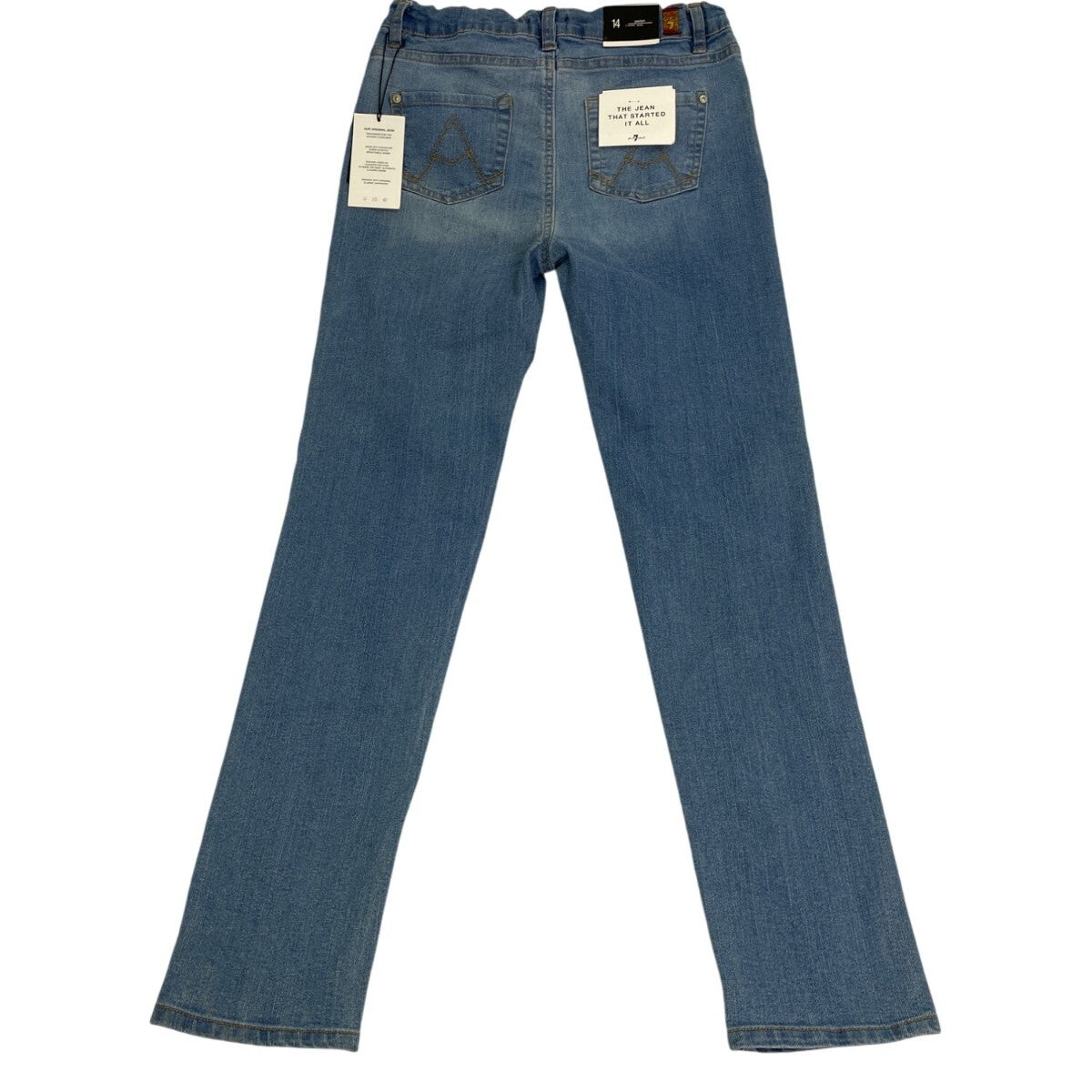 7 For All Mankind Paxtyn Girls Skinny Fit Jeans Blue Denim Size 14