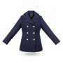 J.Crew Womens Navy Wool Blend Peacoat Stadium Cloth Gold Buttons Size 4 