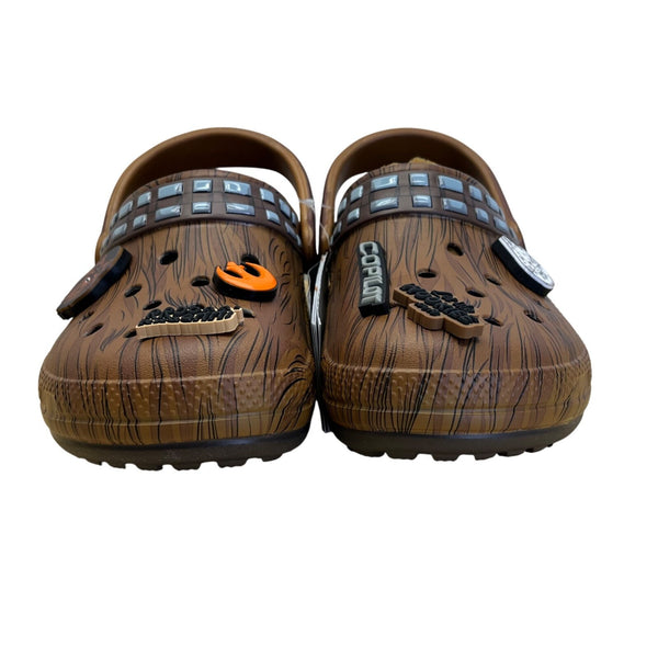 Crocs x Star Wars Brown Chewbacca Jibbitz Fuzzy Lined Clogs Size W6/M4 - New