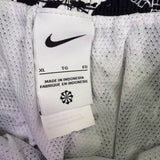 Nike Mens Black & White Abstract Print Swim Shorts Mesh Liner Drawstring  Sz XL