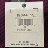 ONeill Purple Ribbed Knit Sleeveless Cropped Top Adjustable Drawstring New