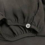 Banana Republic Womens Black Polyester V-Neck Wrap Blouse Long Sleeve Size XL